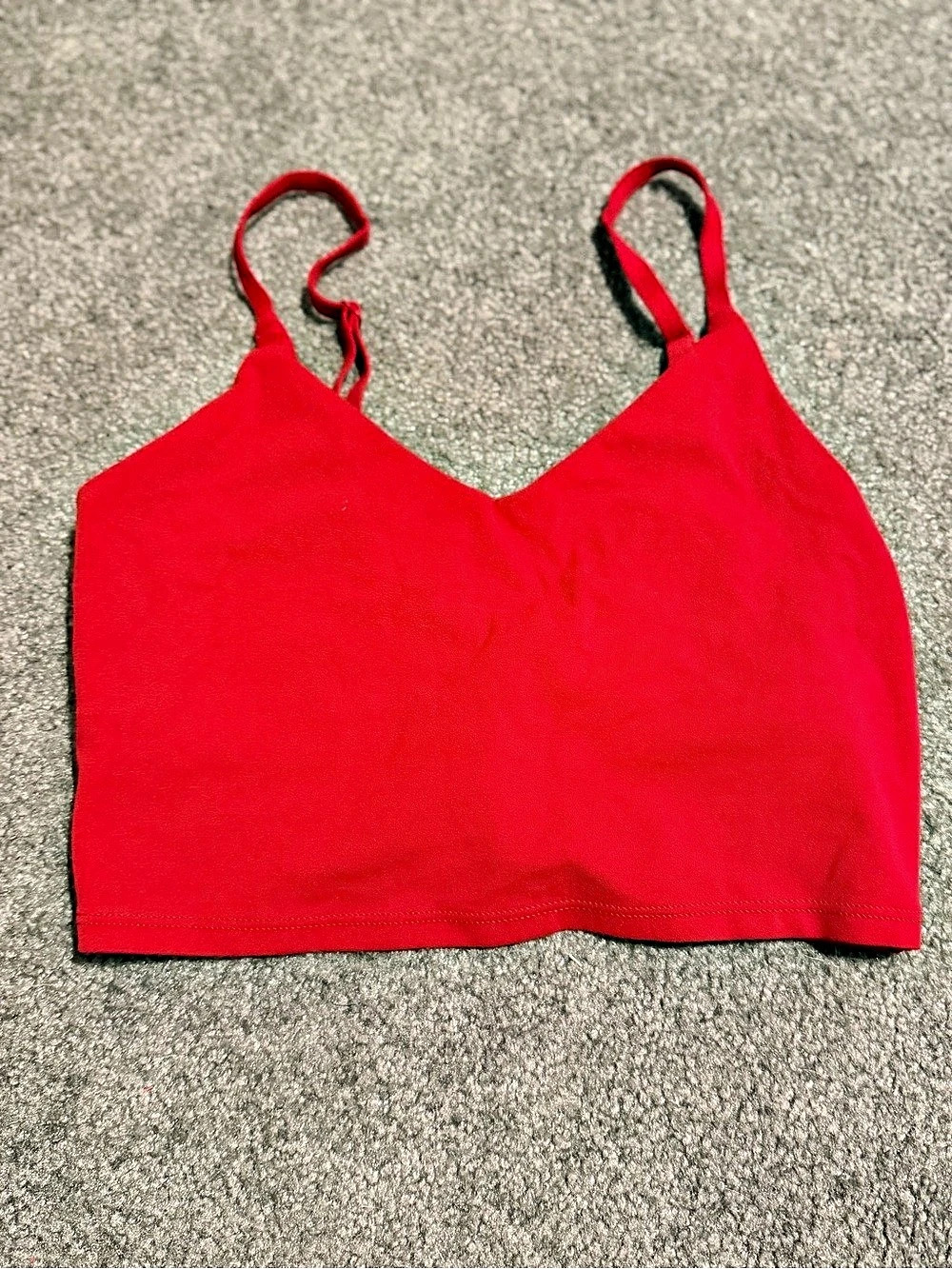 Athleta Conscious Crop Tank Red Sports Bra Size Small